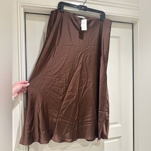 Abercrombie & Fitch Brown Midi Skirt